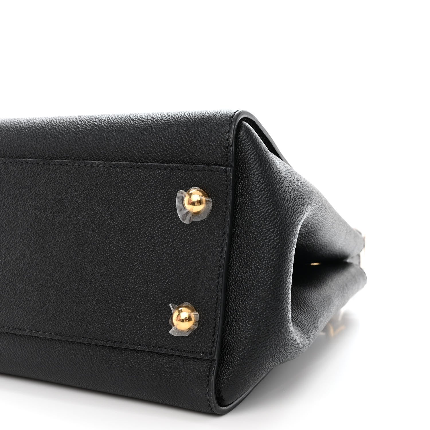 Burberry Soft Grain Calfskin Medium Buckle Tote Black 11 of 15