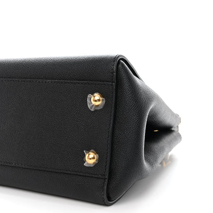 Burberry Soft Grain Calfskin Medium Buckle Tote Black 11 of 15