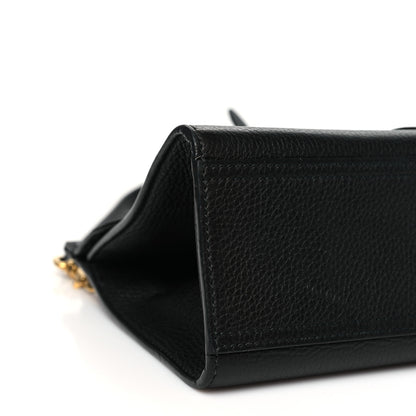 Gucci Calfskin Mini GG Marmont Top Handle Bag Black 9 of 10