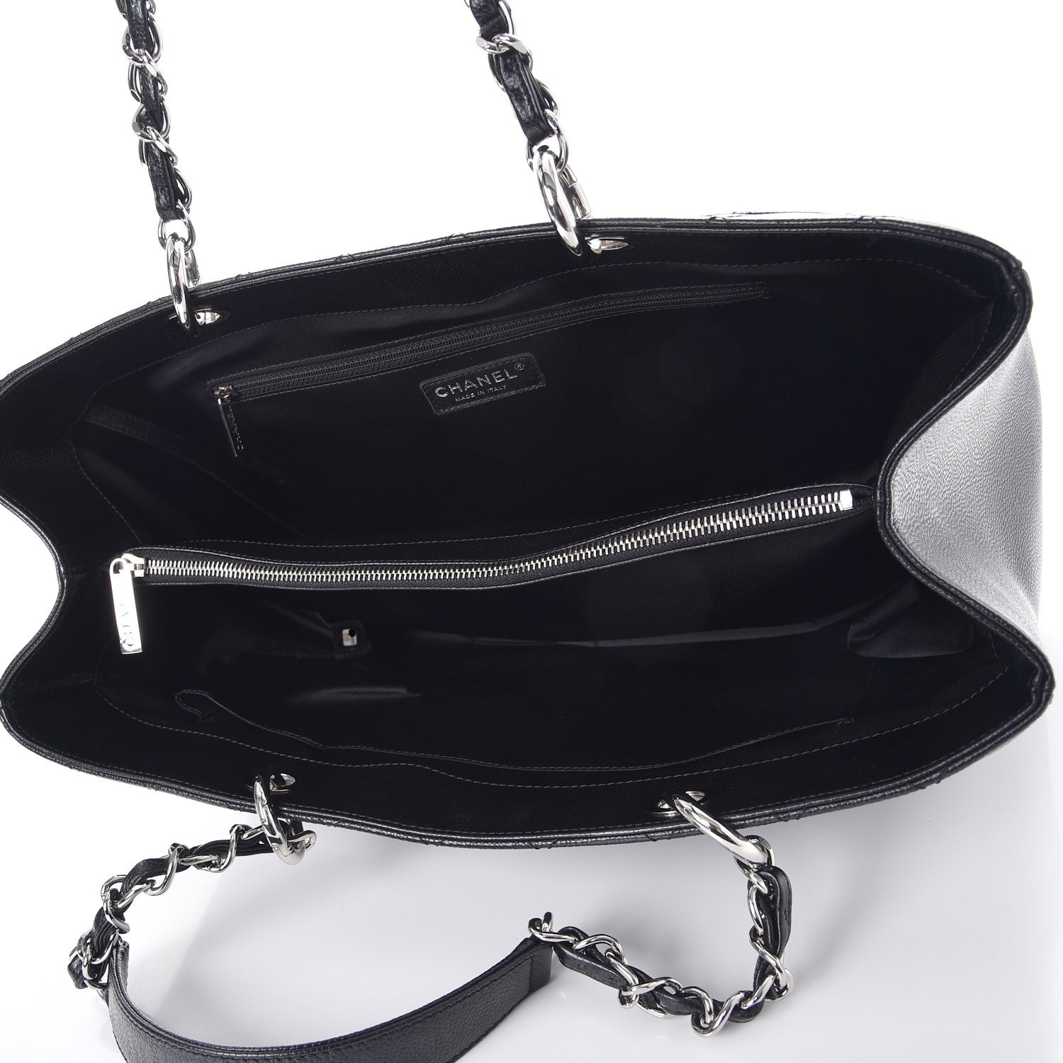 Chanel Caviar Quilted XL Grand Shopping Tote GST Black 5 of 9