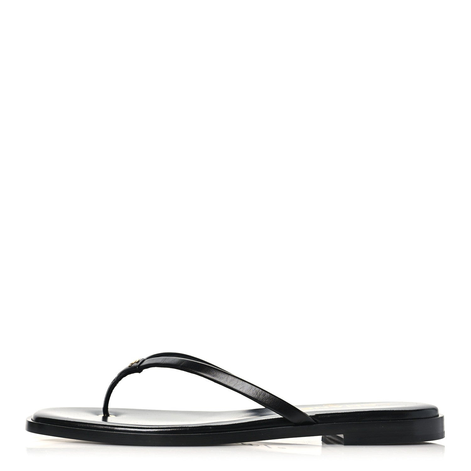 Chanel Goatskin CC Times Square Thong Sandals 39 Black 1 of 10