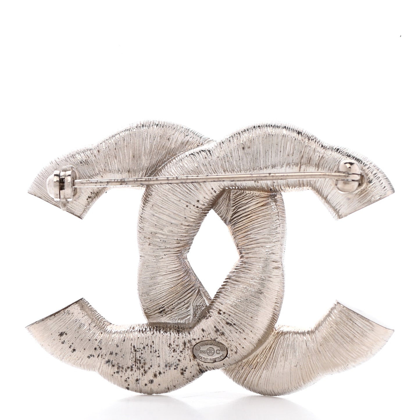 CC Chanel Brooch Silver