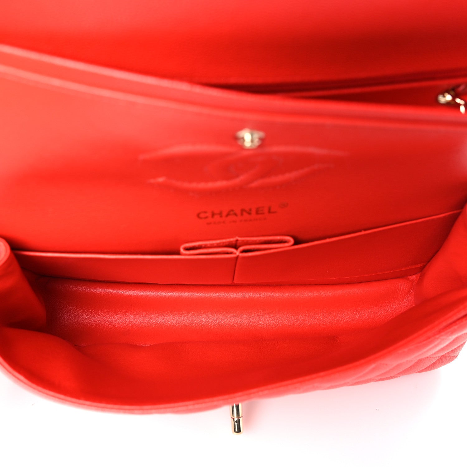 Chanel Caviar Quilted Medium Double Flap Red 5 of 11