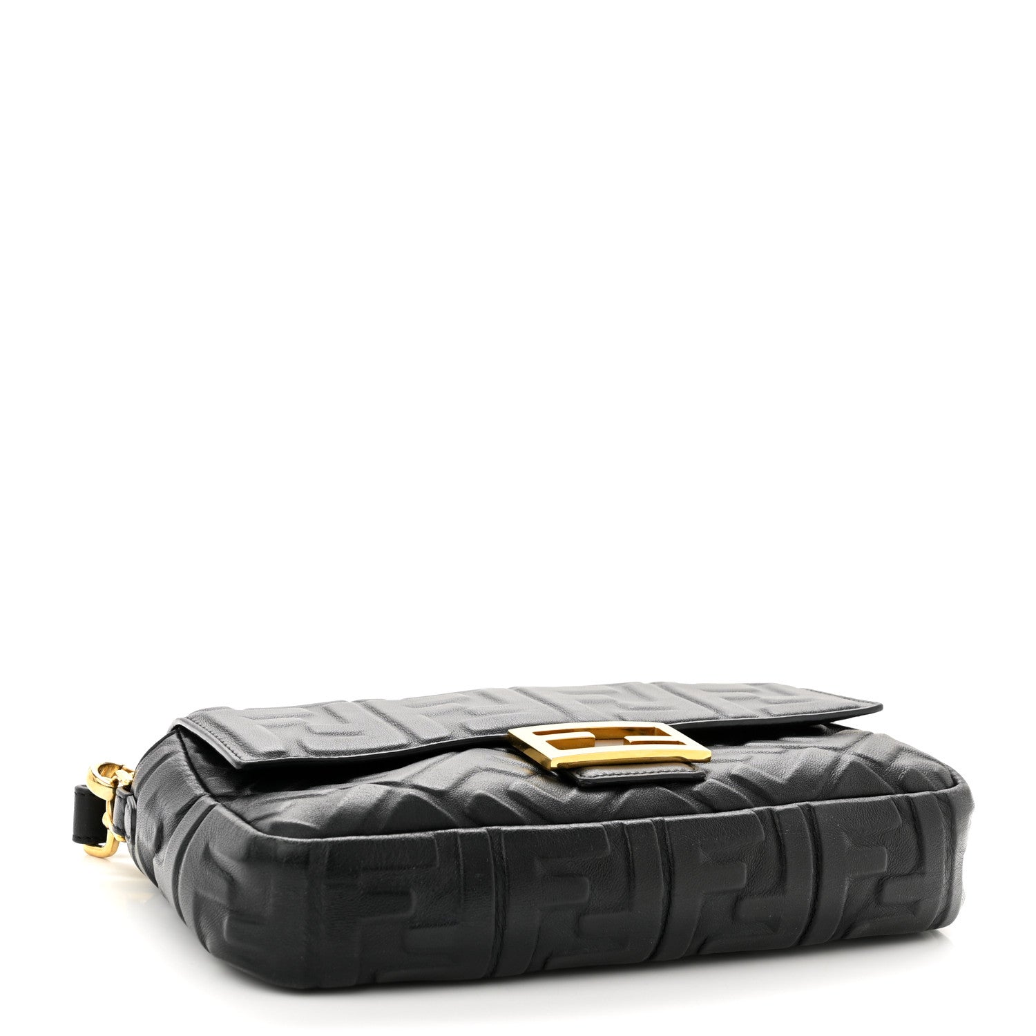 Fendi Nappa FF 1974 Embossed Baguette Black 4 of 11
