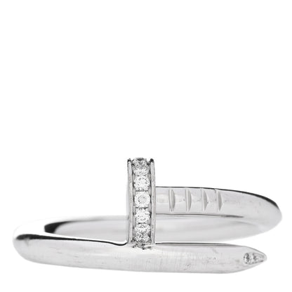 Cartier 18K White Gold Diamond Juste Un Clou Ring 58 8.25 1 of 6