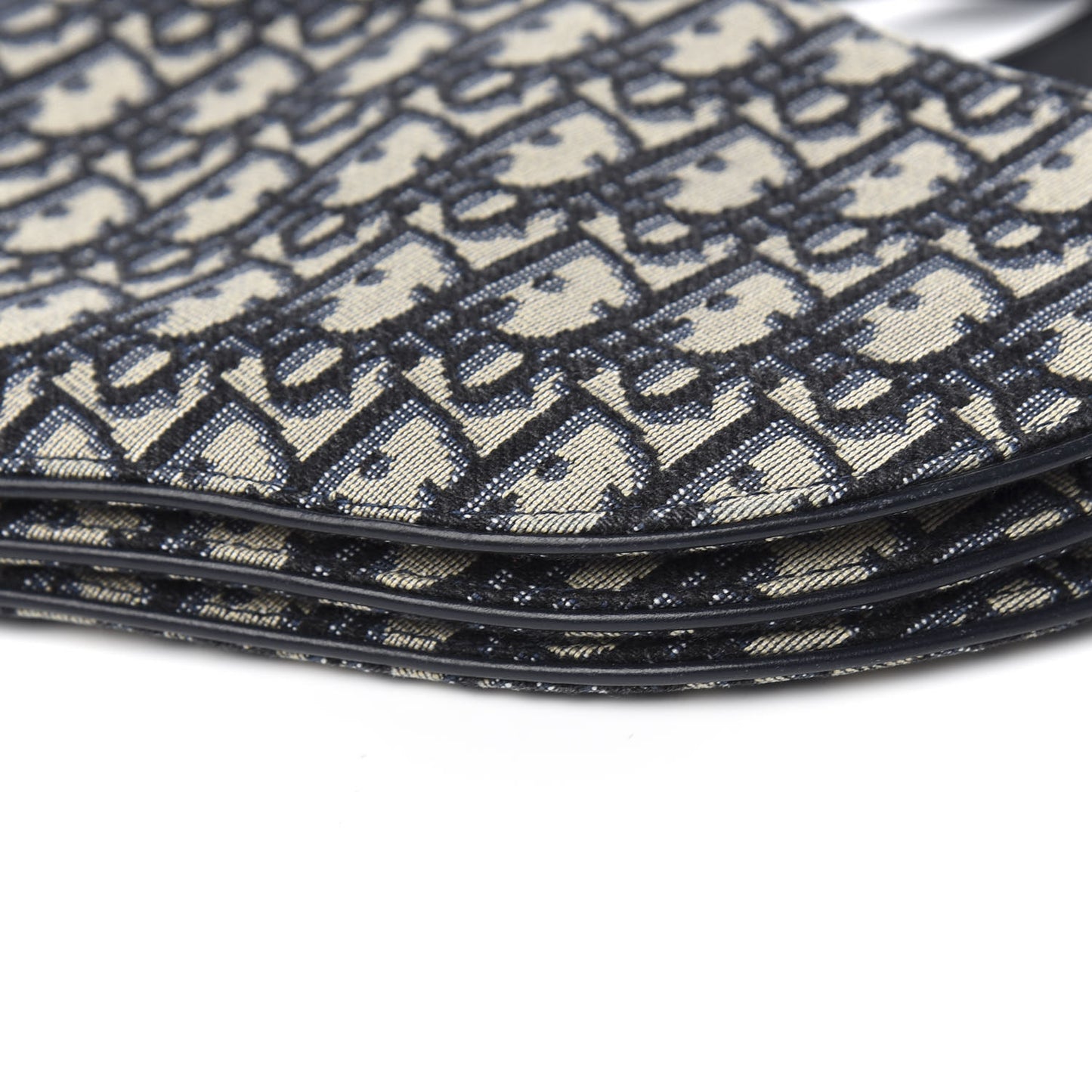 Oblique Saddle Pouch With Strap Navy Blue
