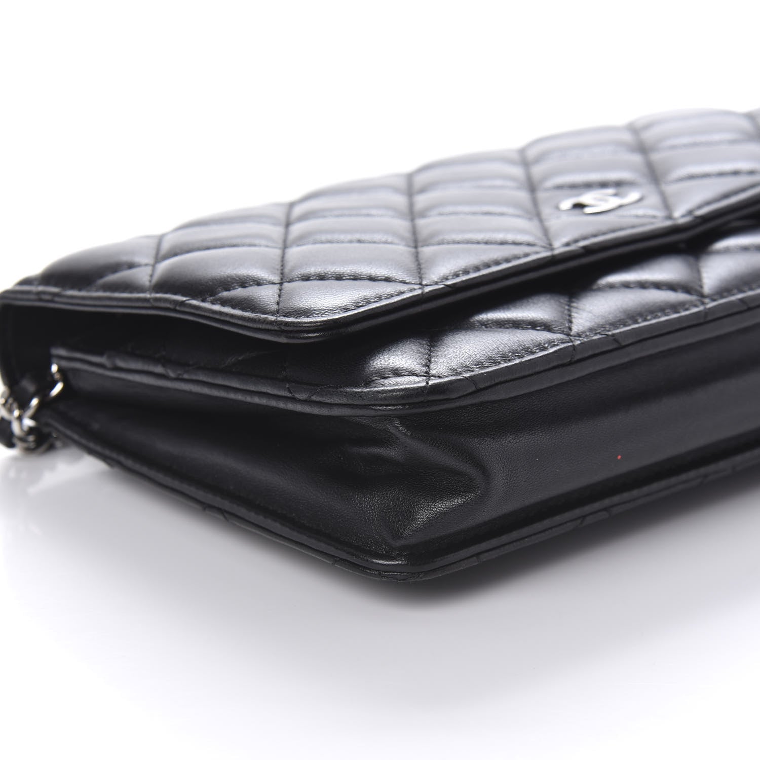 Chanel Lambskin Quilted Wallet On Chain WOC Black 6 of 11