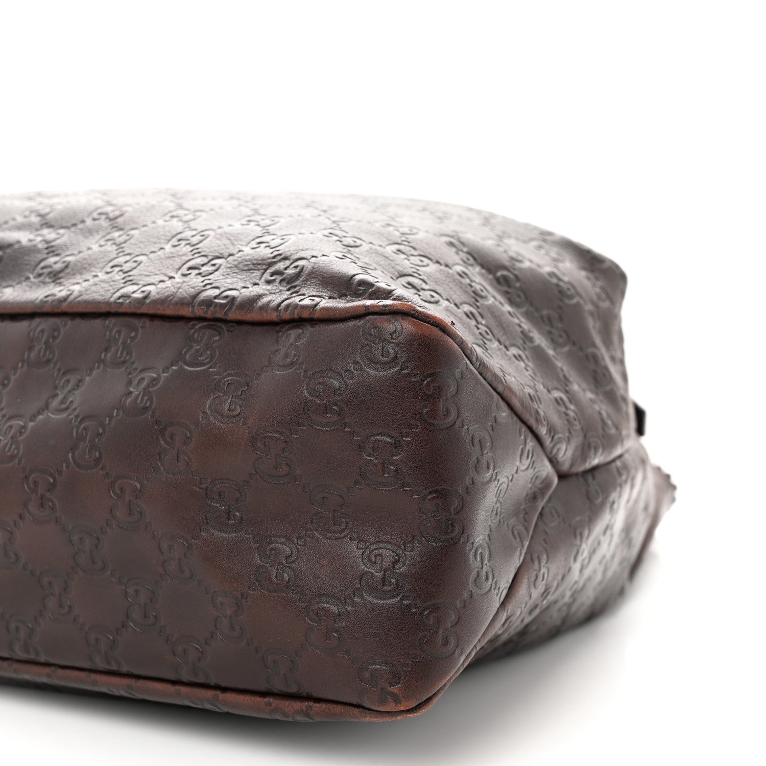 Gucci Guccissima Large Horsebit Chain Hobo Chocolate 10 of 10