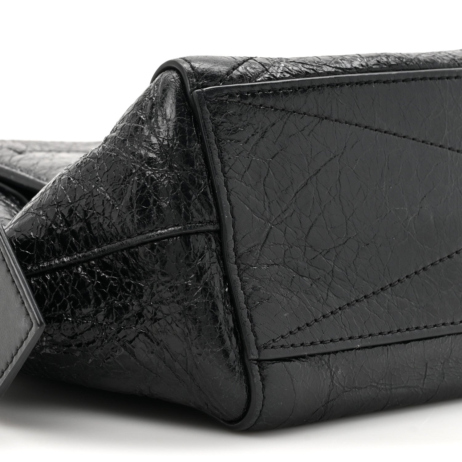 Givenchy Creased Patent Calfskin Small ID Flap Black 9 of 11