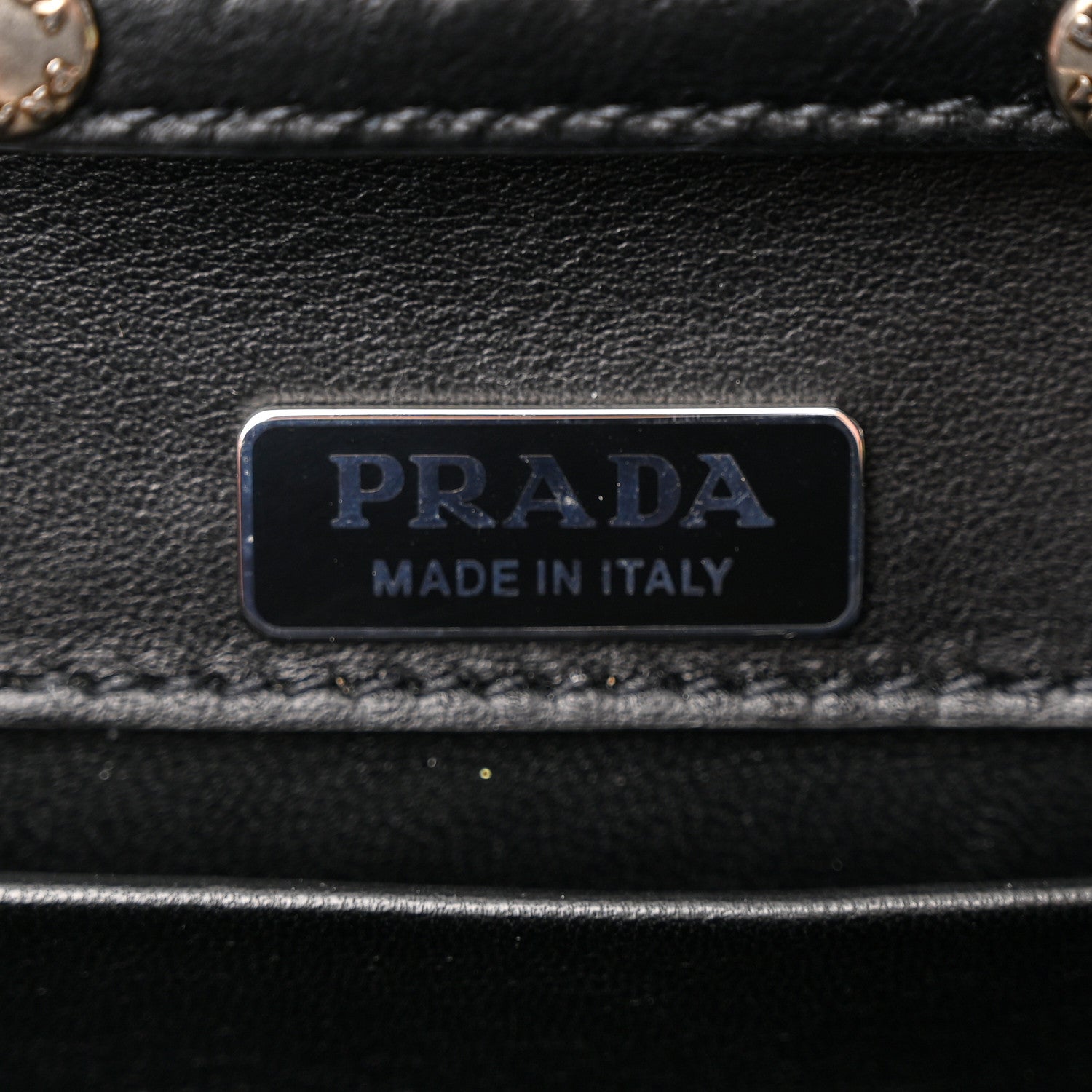 Prada City Calf Saffiano Cahier Astrology Bag Black 6 of 9