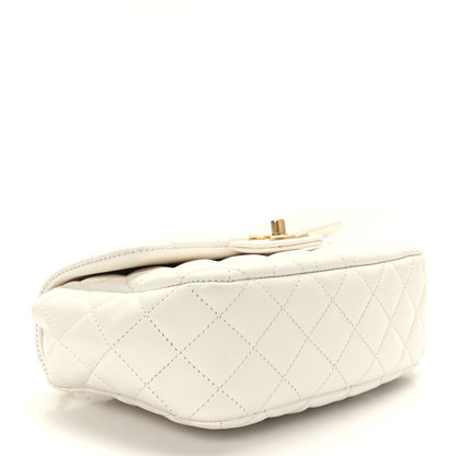 Chanel Lambskin Enamel Quilted Small Coco Hearts Square Flap White 4 of 10