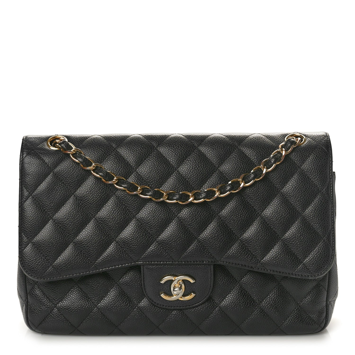 Chanel Caviar Quilted Jumbo Double Flap Black 1 of 10