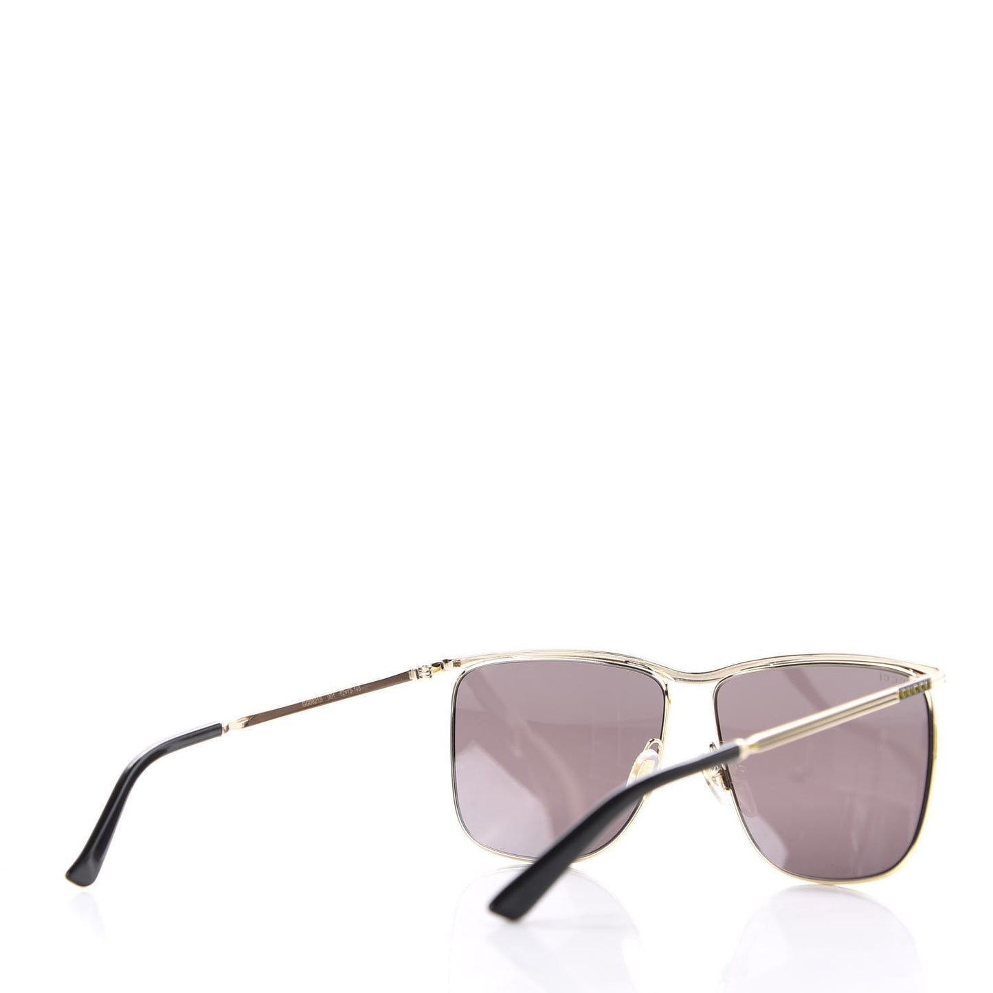 Metal Square Frame Sunglasses GG0812S Gold Brown