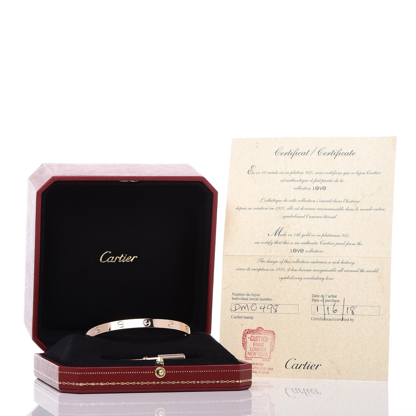18K Pink Gold LOVE Bracelet 19