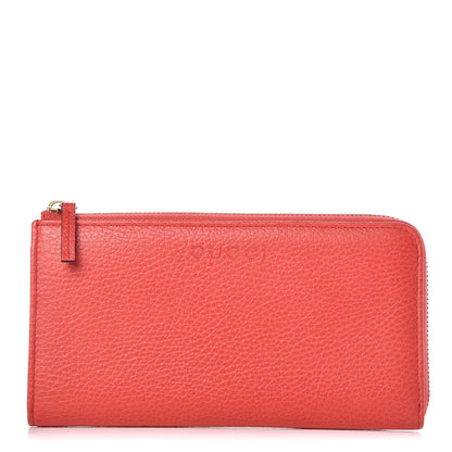 Gucci Pebbled Calfskin Donna Long Wallet Red 1 of 8