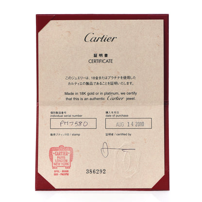 Cartier 18K White Gold 3 Diamond 5.5mm LOVE Ring 53 6.25 5 of 5