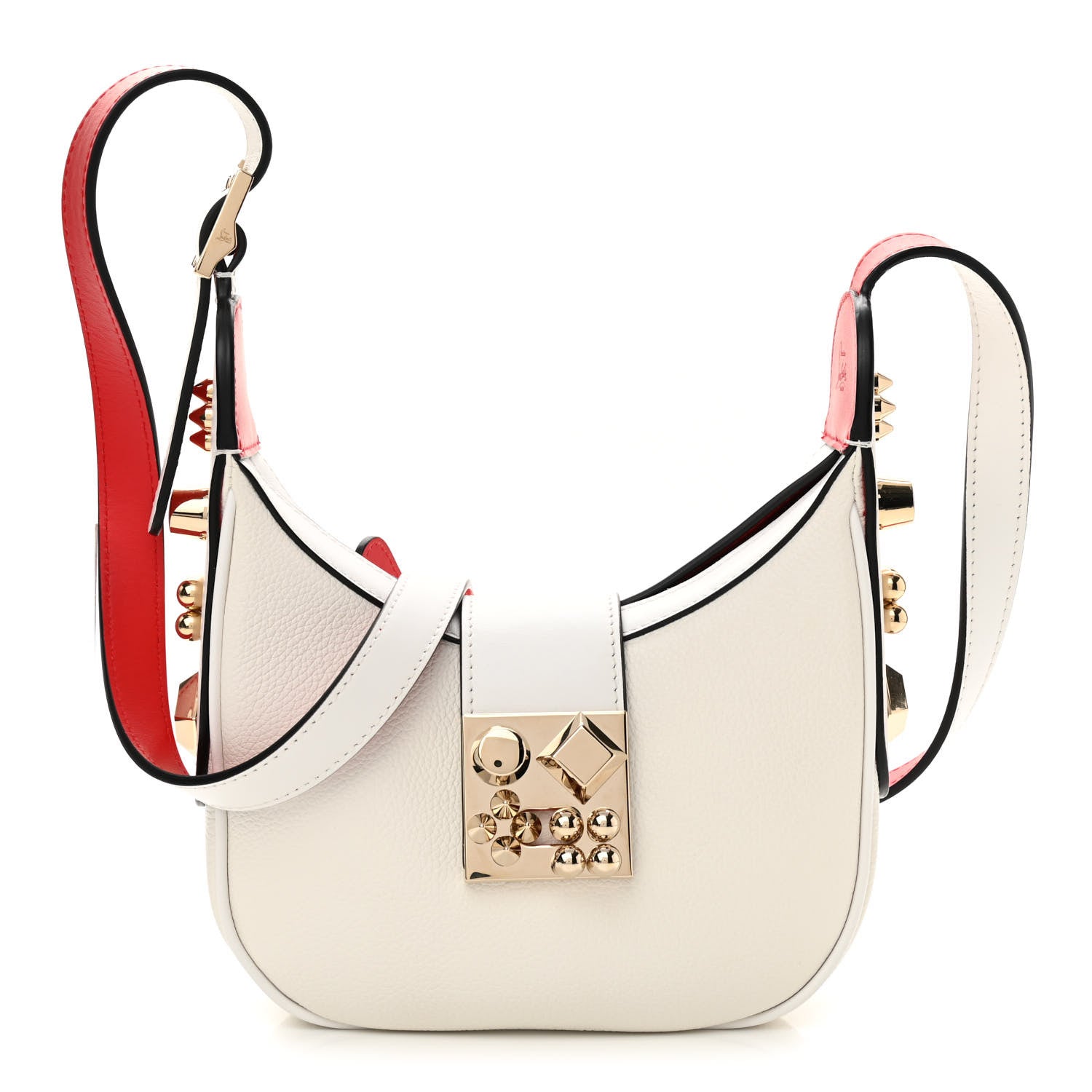 Christian Louboutin Calfskin Mini Carasky Shoulder Bag White 1 of 9