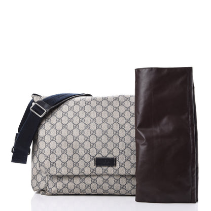 Gucci GG Plus Monogram Messenger Diaper Bag Navy 3 of 15