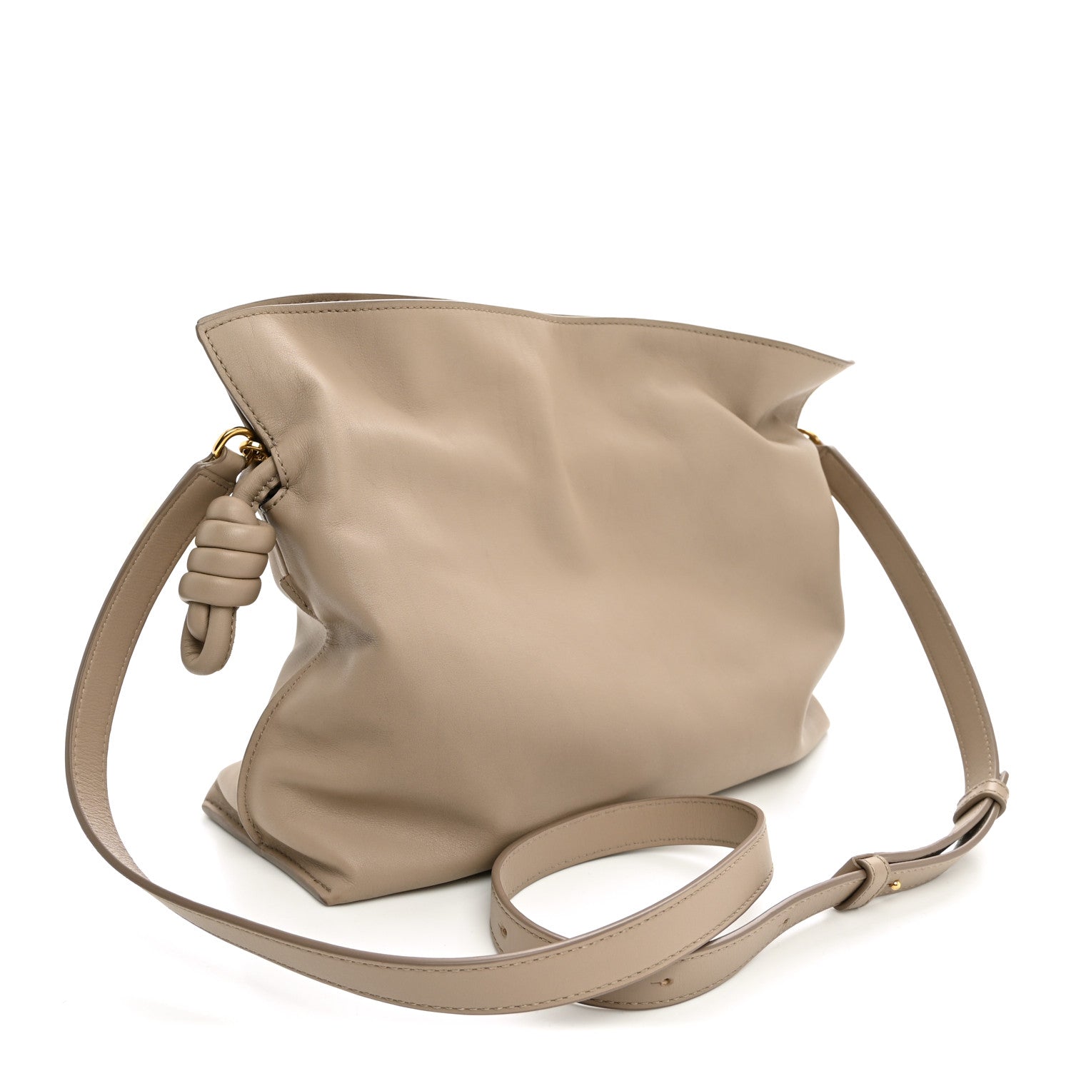 Loewe Nappa Calfskin Medium Flamenco Knot Clutch Sand 3 of 10