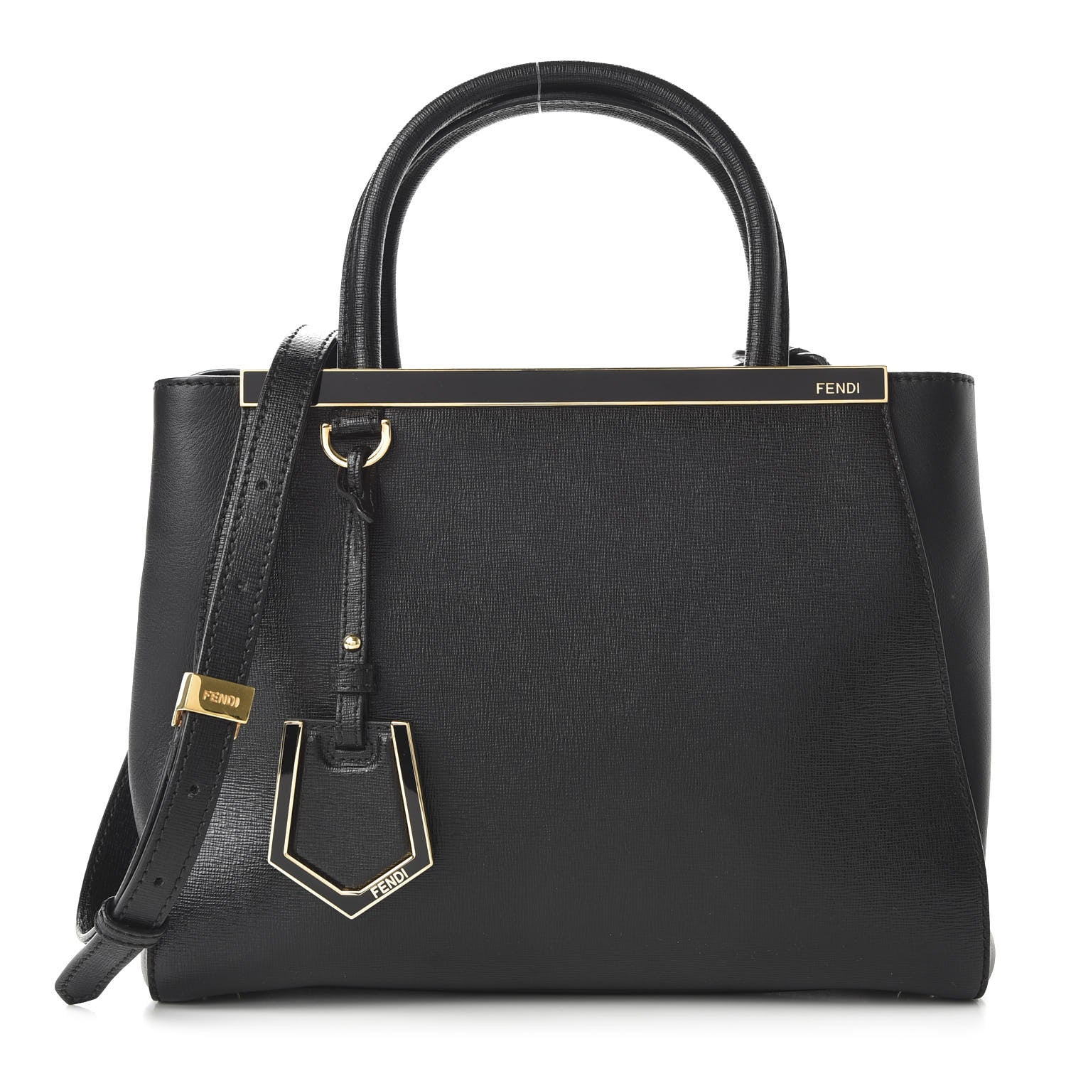Fendi Vitello Elite Petite 2Jours Tote Black 1 of 10