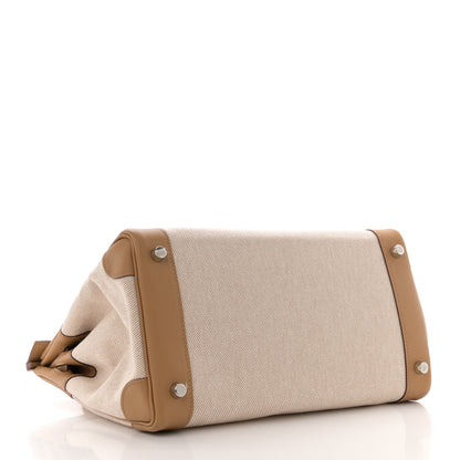 Hermes Toile H Swift Birkin 30 Ecru Bai Brun Biscuit 4 of 11