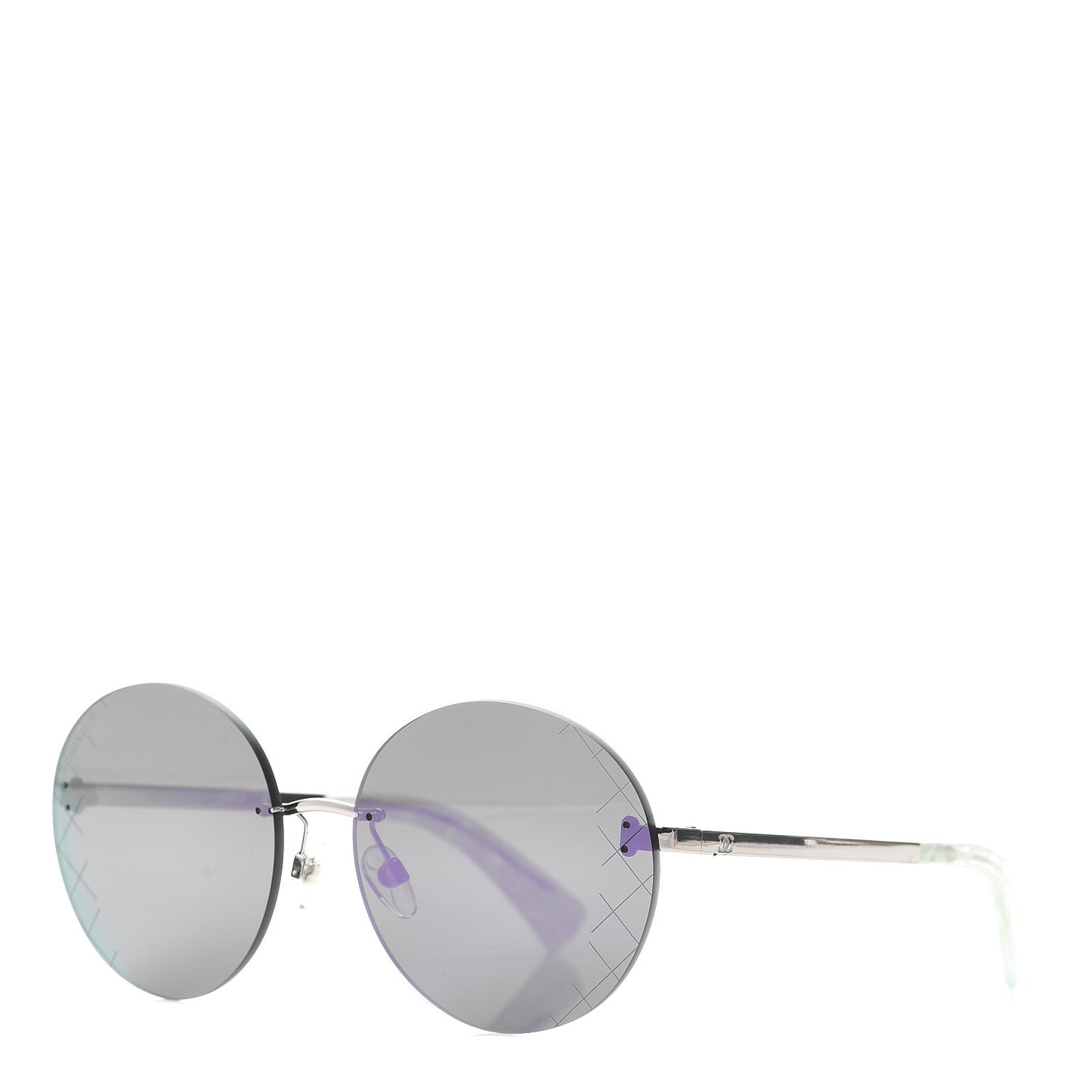 Mirrored Round Sunglasses 4216 Purple