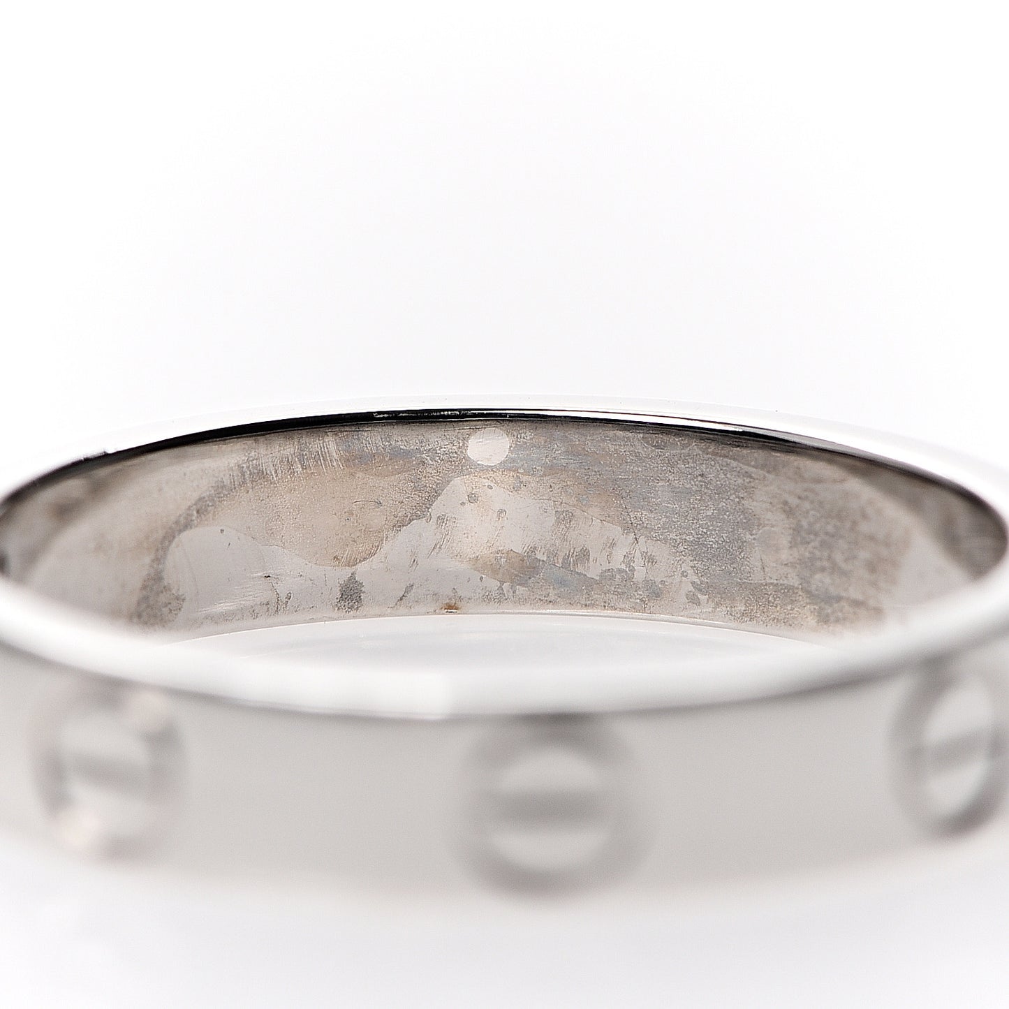 18K White Gold 3.5mm LOVE Wedding Band Ring 52 6