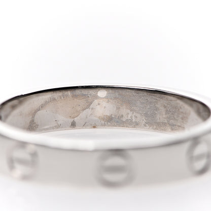 Cartier 18K White Gold 3.5mm LOVE Wedding Band Ring 52 6 4 of 4