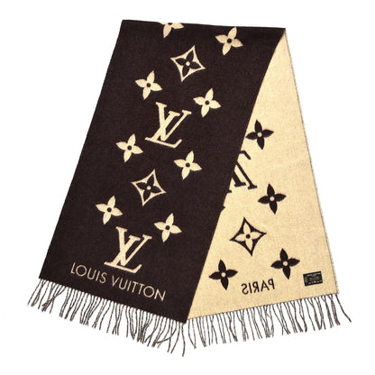 Louis Vuitton Cashmere Monogram Reykjavik Scarf Brown 3 of 4