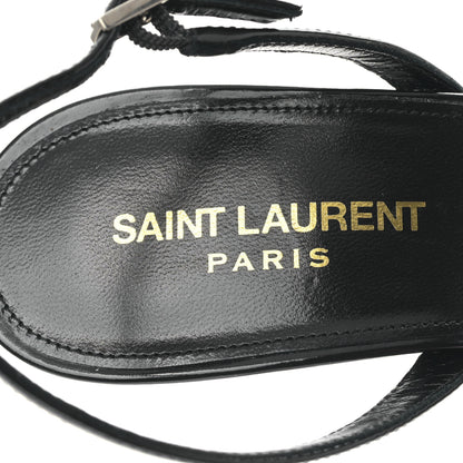 Saint Laurent Patent Calfskin Opyum 110 Sandals 39.5 Black 7 of 7