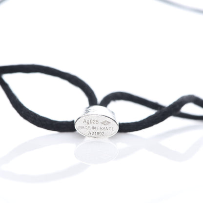 Louis Vuitton Sterling Silver Lockit Adjustable Cord Bracelet Black 3 of 3