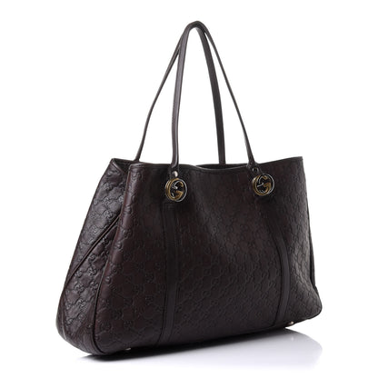 Gucci Guccissima Large GG Twins Tote Dark Brown 3 of 10
