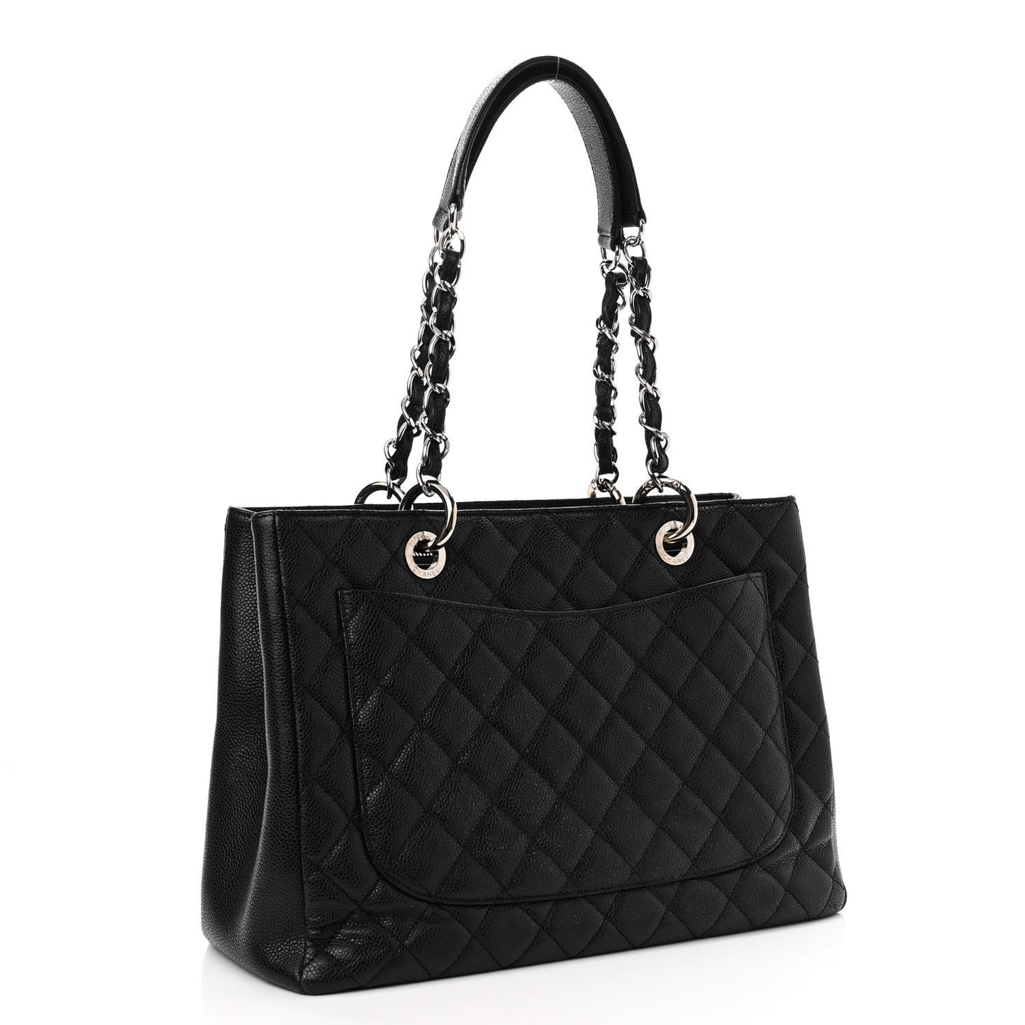 Caviar Quilted Grand Shopping Tote GST Black