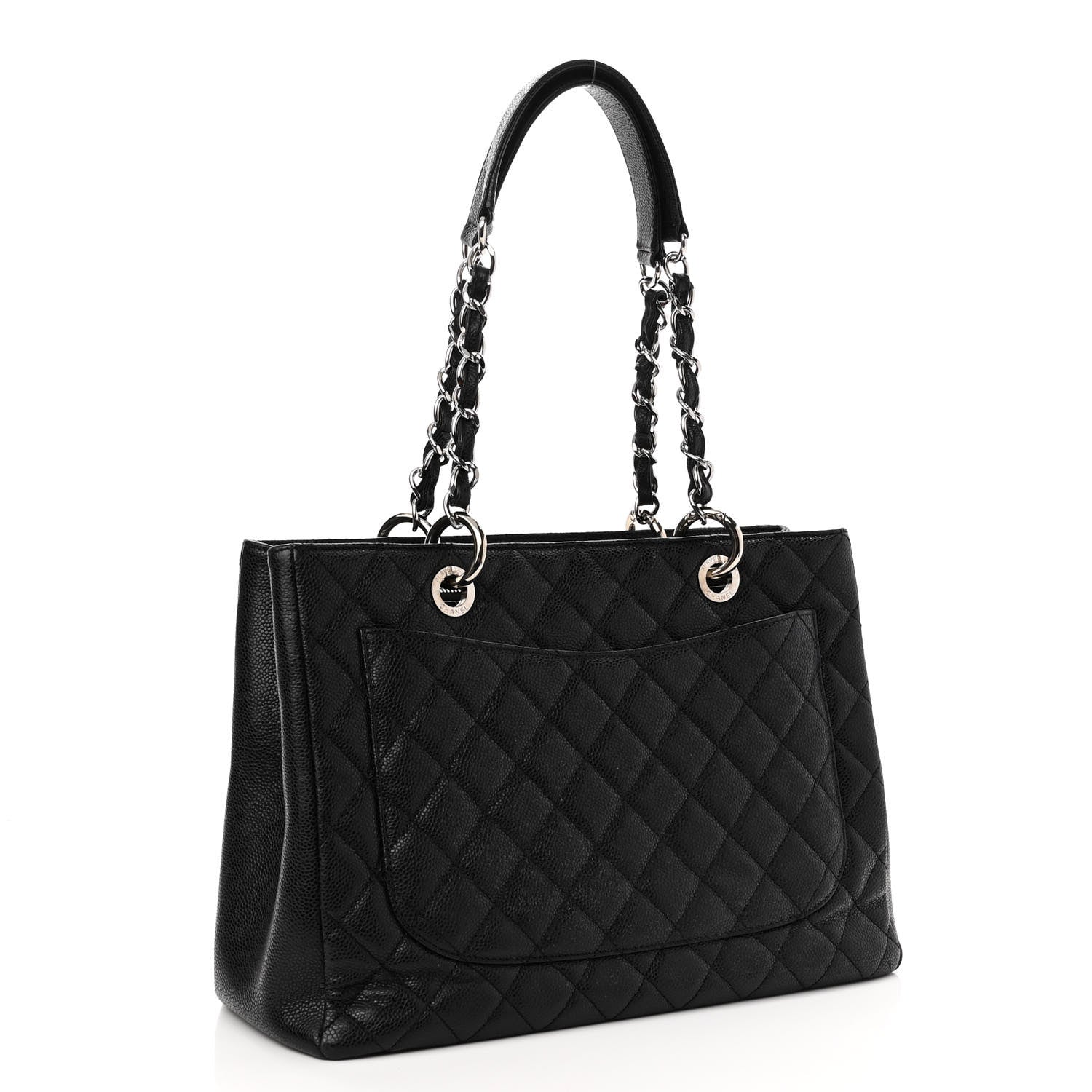 Chanel Caviar Quilted Grand Shopping Tote GST Black 3 of 11