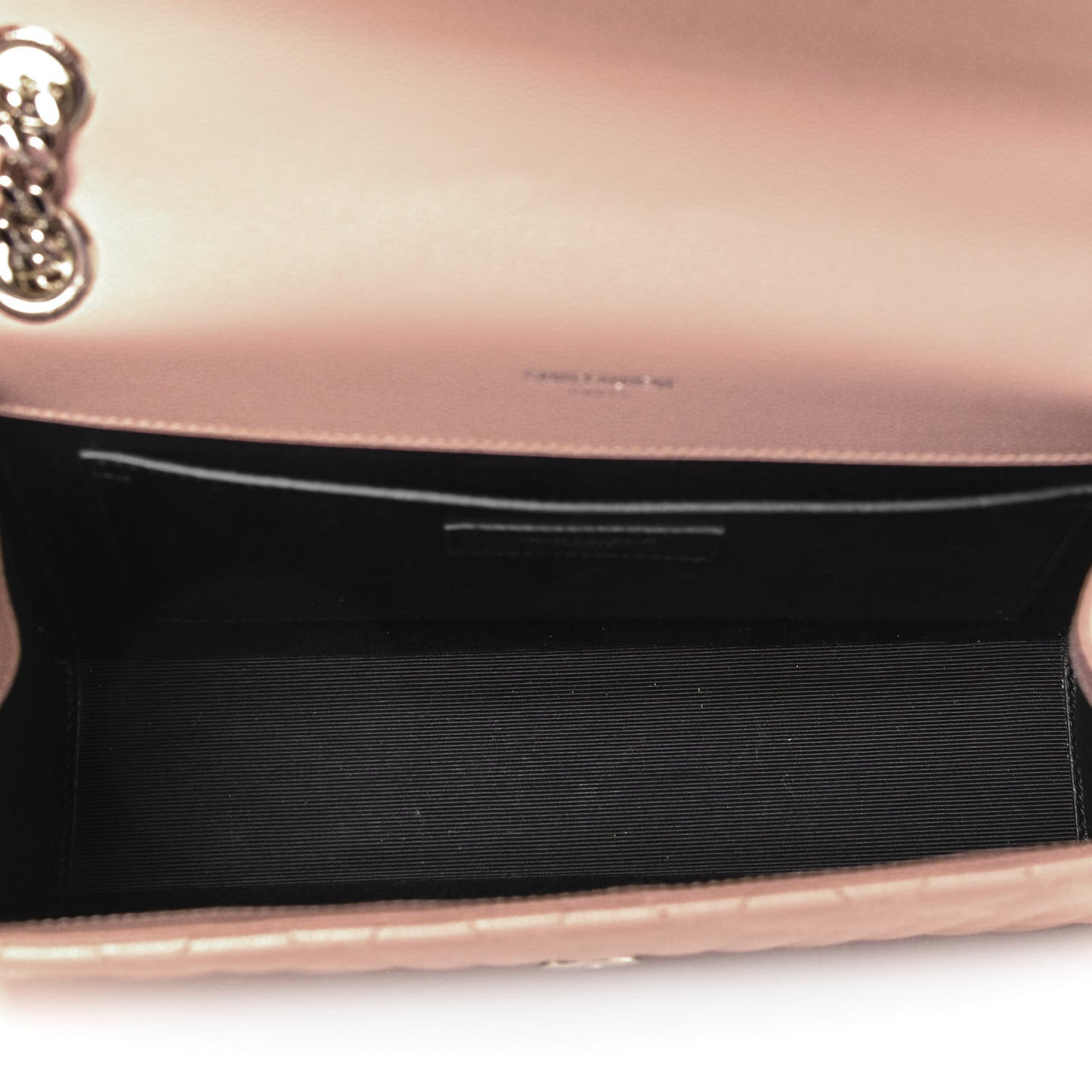 Grain De Poudre Textured Mixed Matelasse Medium Triquilt Monogram Satchel Marble Pink