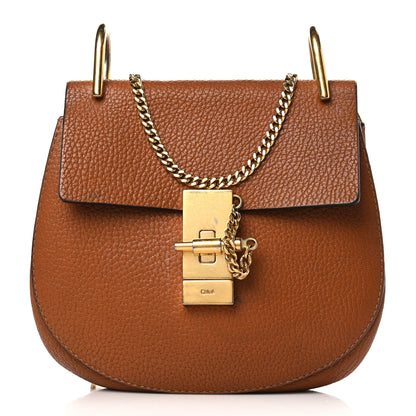 Chloe Grained Lambskin Mini Drew Shoulder Bag Caramel 1 of 10