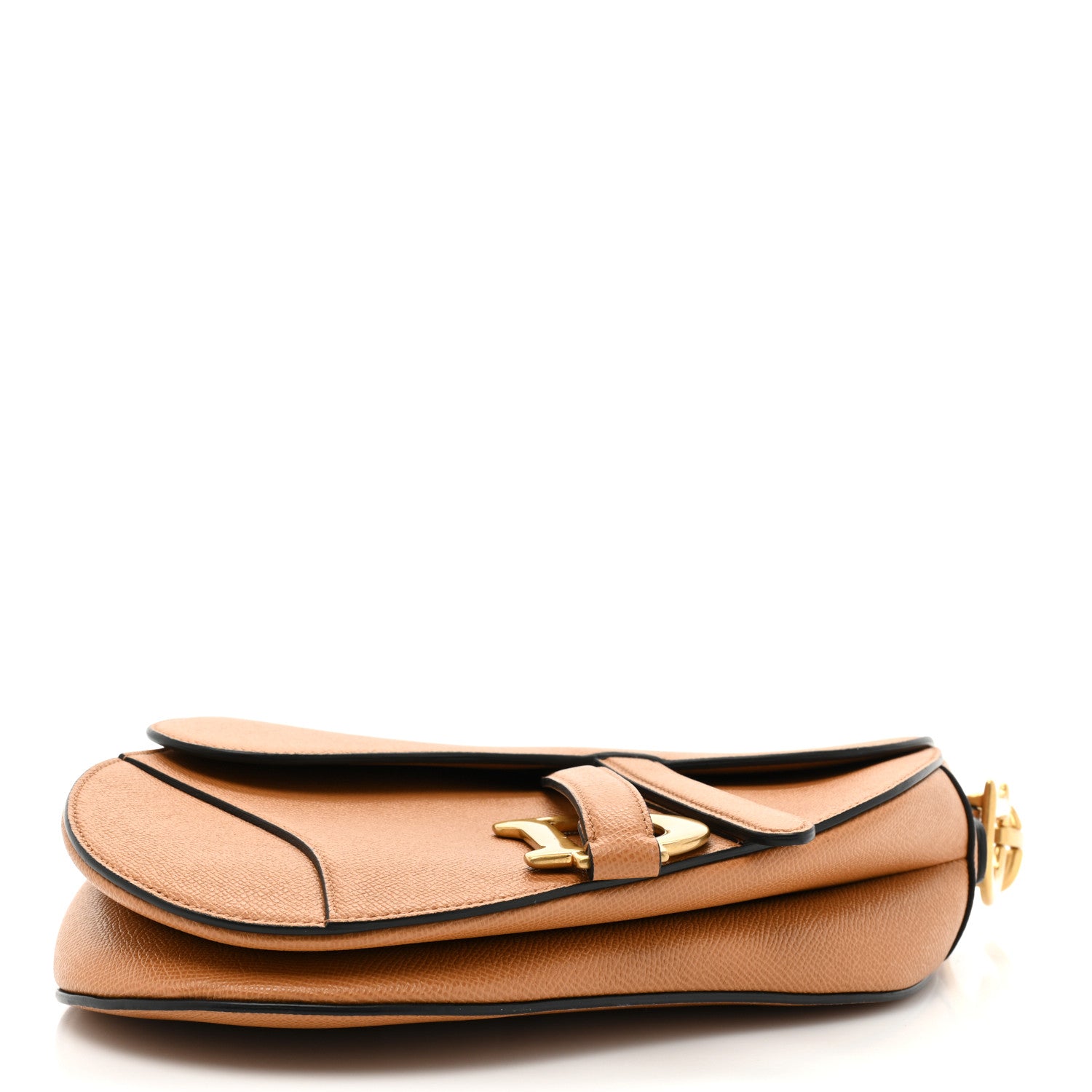 Christian Dior Grained Calfskin Saddle Bag Camello 4 of 11
