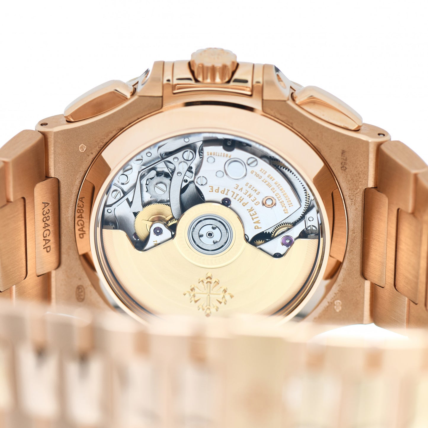 18K Rose Gold 40.5mm Nautilus Automatic Watch Black 5980/1R-001