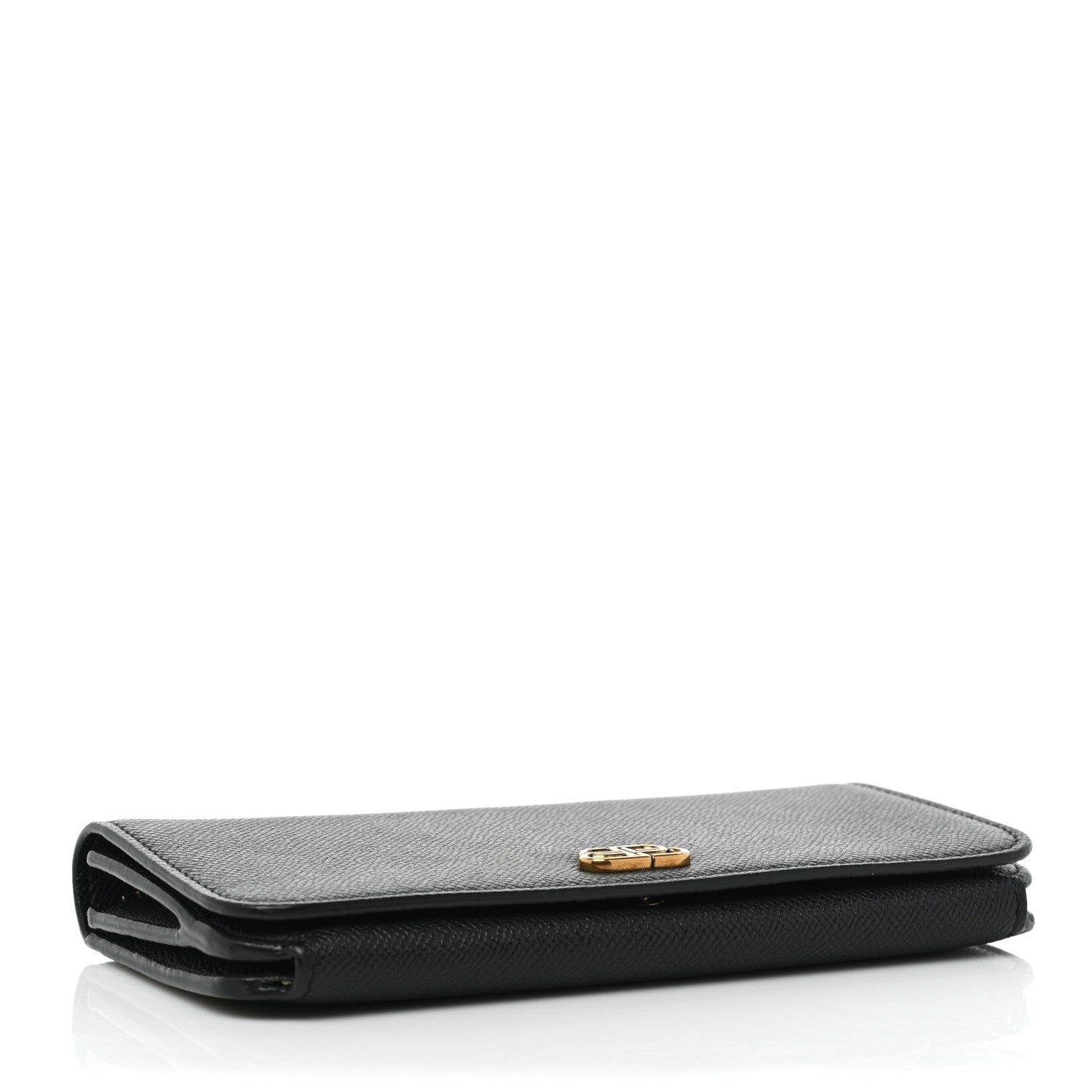 Balenciaga Grained Calfskin BB Thin Money Wallet Black 4 of 14