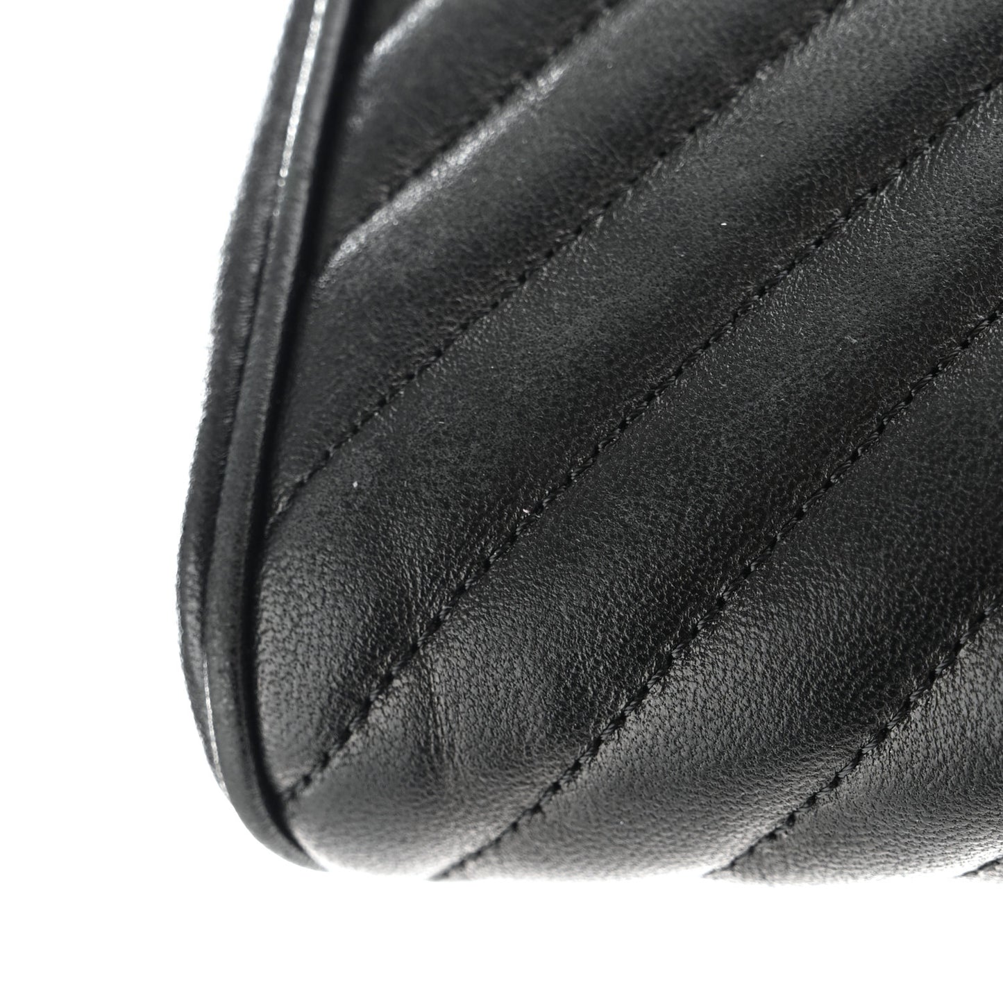 Lambskin Chevron Evening Clutch Black