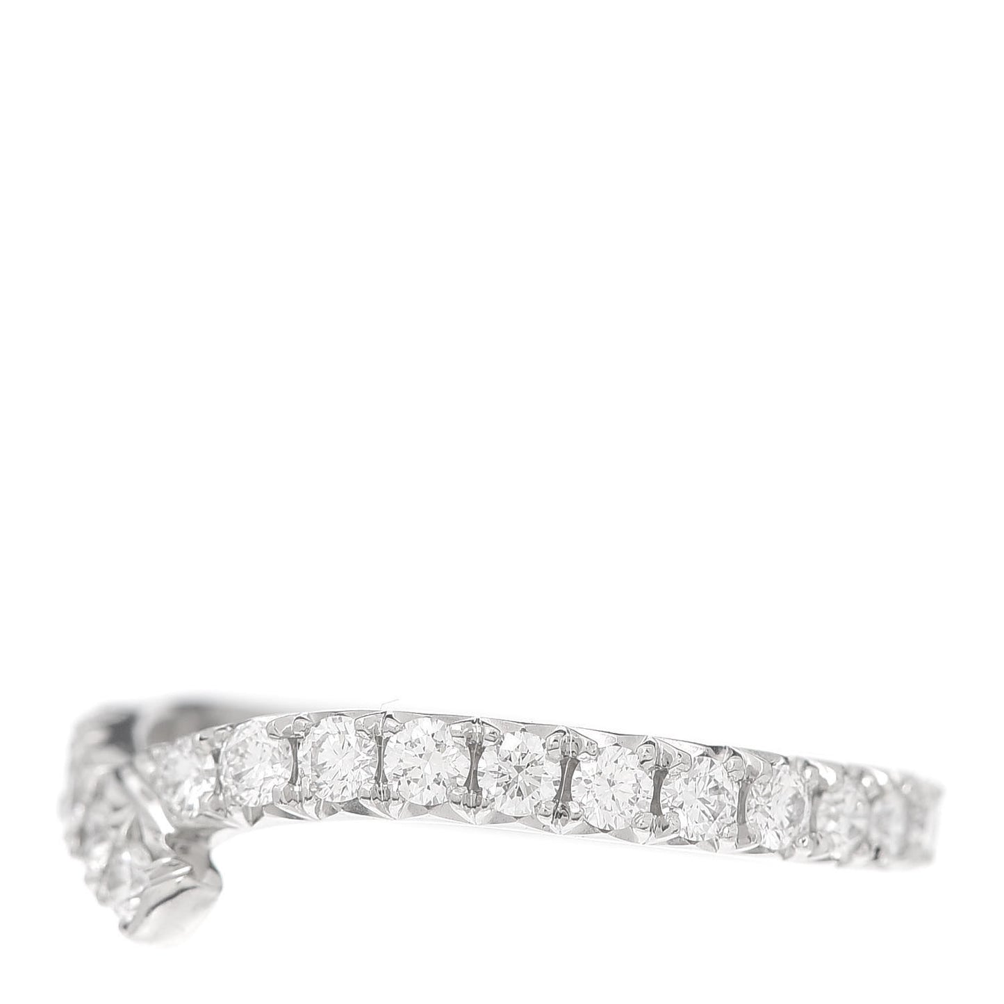 Platinum Diamond Ribbon Wedding Band Ring 50 5.25