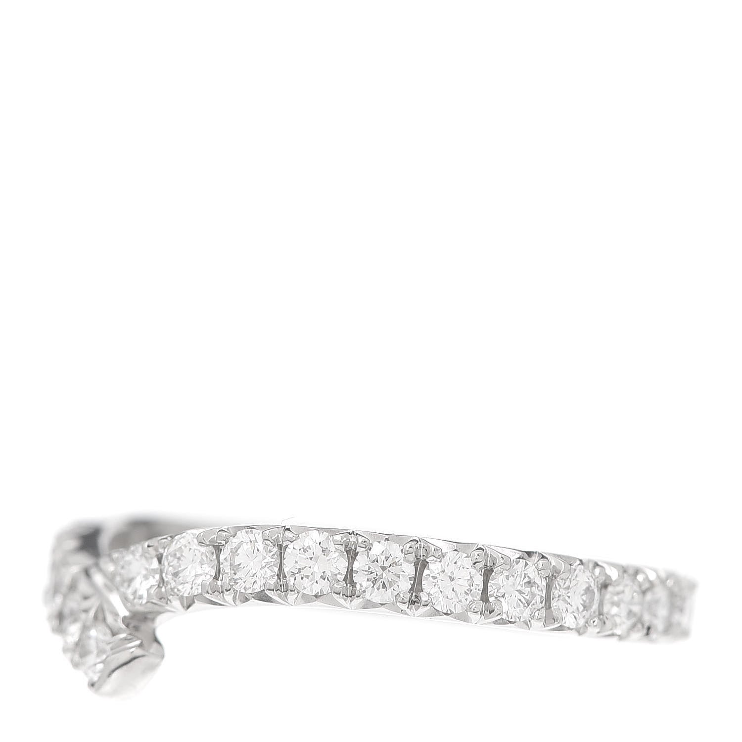 Harry Winston Platinum Diamond Ribbon Wedding Band Ring 50 5.25 3 of 9