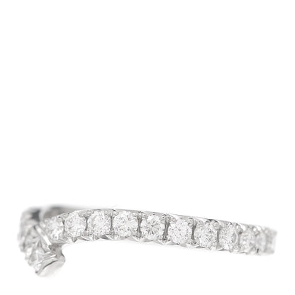 Harry Winston Platinum Diamond Ribbon Wedding Band Ring 50 5.25 3 of 9