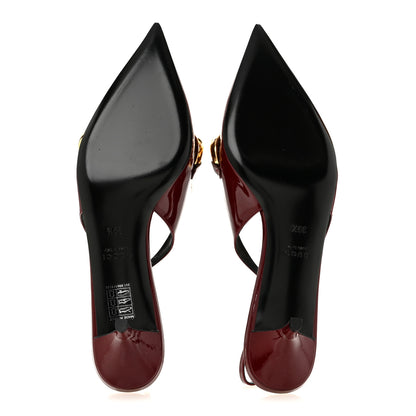 Gucci Vernice Crystal Nappa Charlotte Marina Slingback Pumps 39.5 Ancora 6 of 10