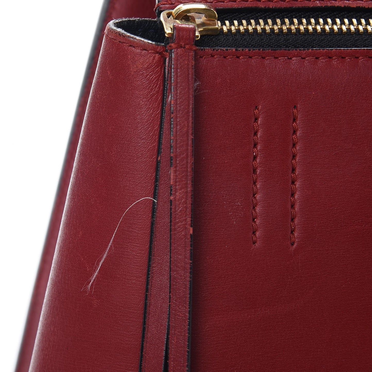 Smooth Calfskin Medium Edge Shoulder Bag Red