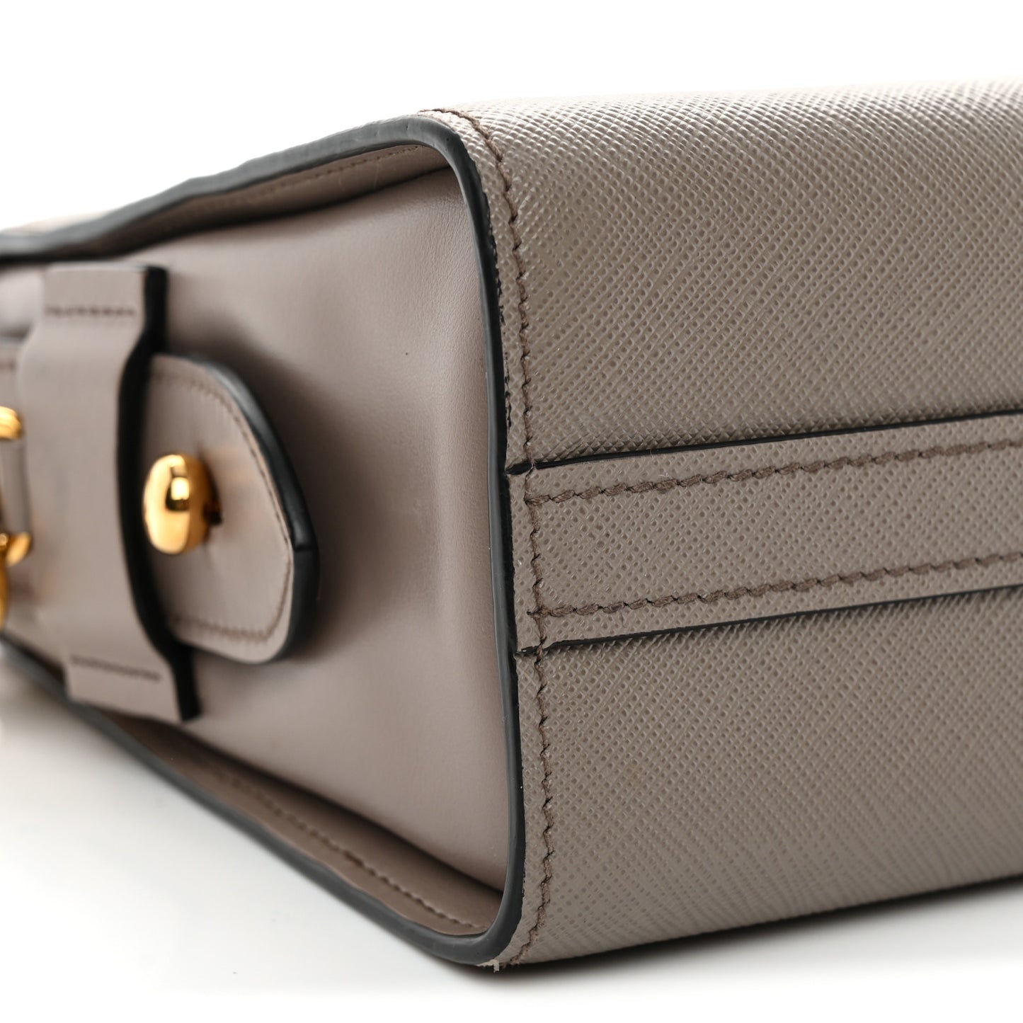 Saffiano Calfskin Esplanade Crossbody Bag Argilla