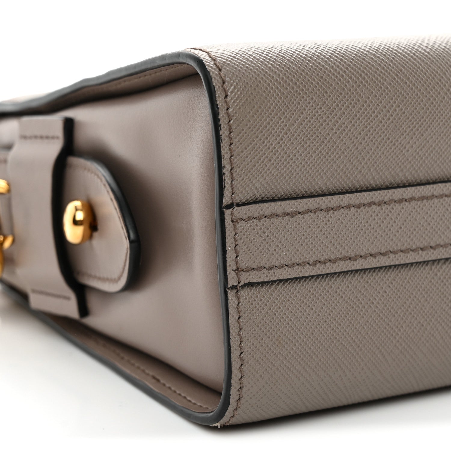 Prada Saffiano Calfskin Esplanade Crossbody Bag Argilla 9 of 10
