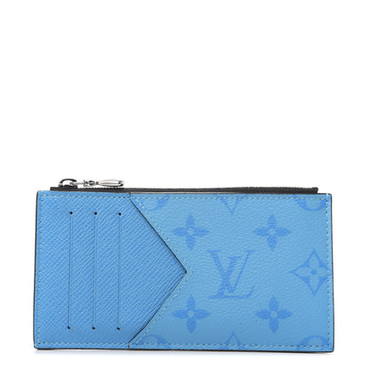 Louis Vuitton Taigarama Coin Card Holder Blue Lagoon 1 of 8
