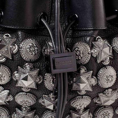 Burberry Prorsum Leather Mason Warrior Studded Hobo Black 6 of 10