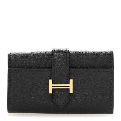 Hermes Chevre Mysore Bearn Multicles 4 Key Holder Black 1 of 9
